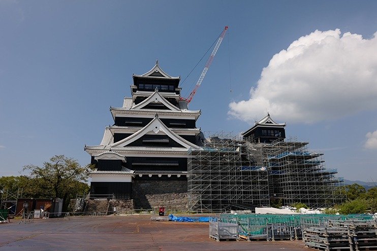 復旧工事中の熊本城