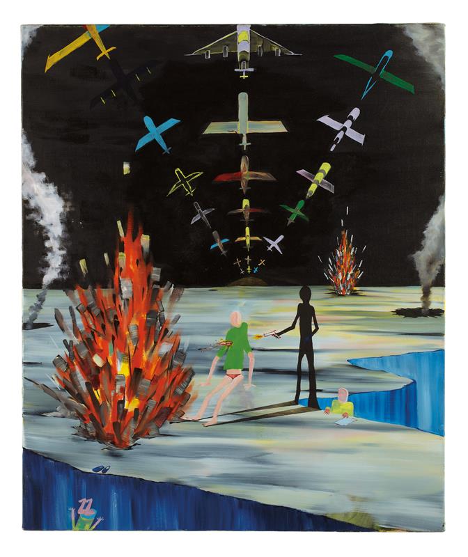 「無題」2007年　油彩、キャンパス　72.5×60.5㎝　個人蔵　©Koji Nakazono, Nakazono Family ; courtesy Tomio Koyama Gallery